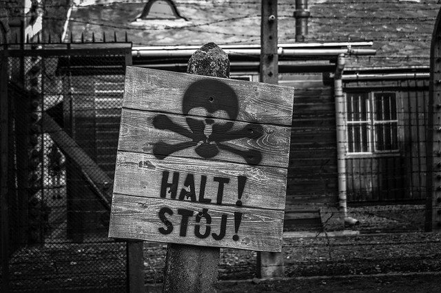 Auschwitz Nazi concentration camp halt